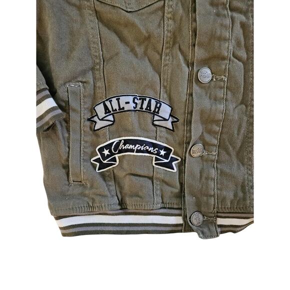 TRESTLES SUPPLY CO Denim Jacket Green All-Star Champions SZ L RARE - Picture 6 of 7